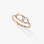 Messika - Move Uno Ring Pink Gold LM Diamond Pave